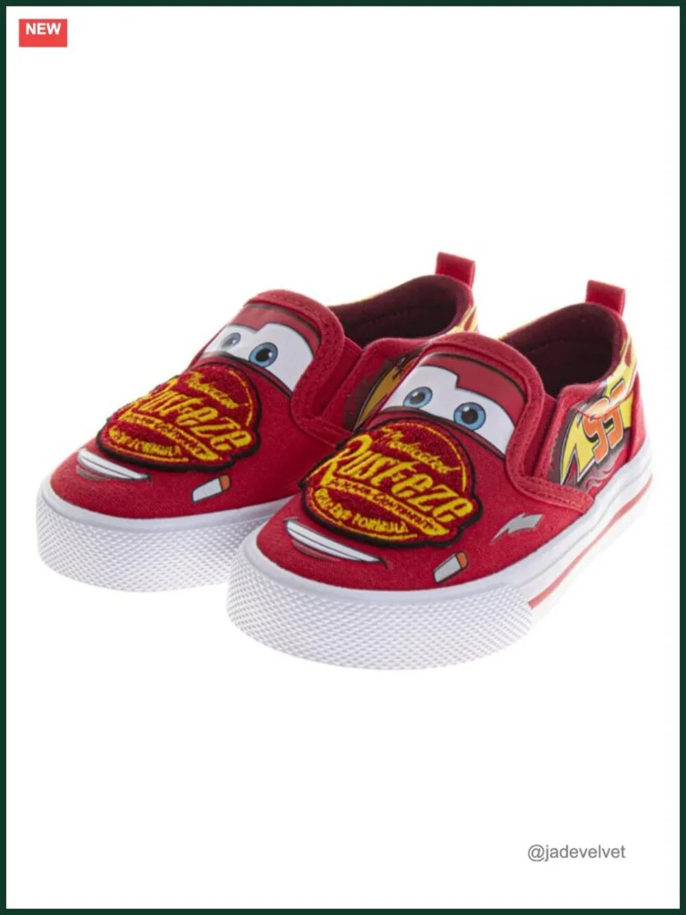 Disney Cars Lightning McQueen Lowtop Canvas Slip-On Sneakers Toddler/Little Kid